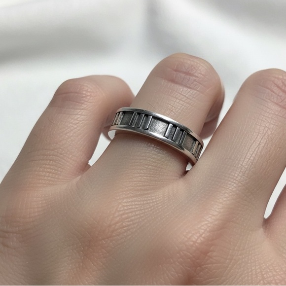 Tiffany & Co. Jewelry - Tiffany & Company Atlas Band-Sterling Silver-Roman Numeral Band